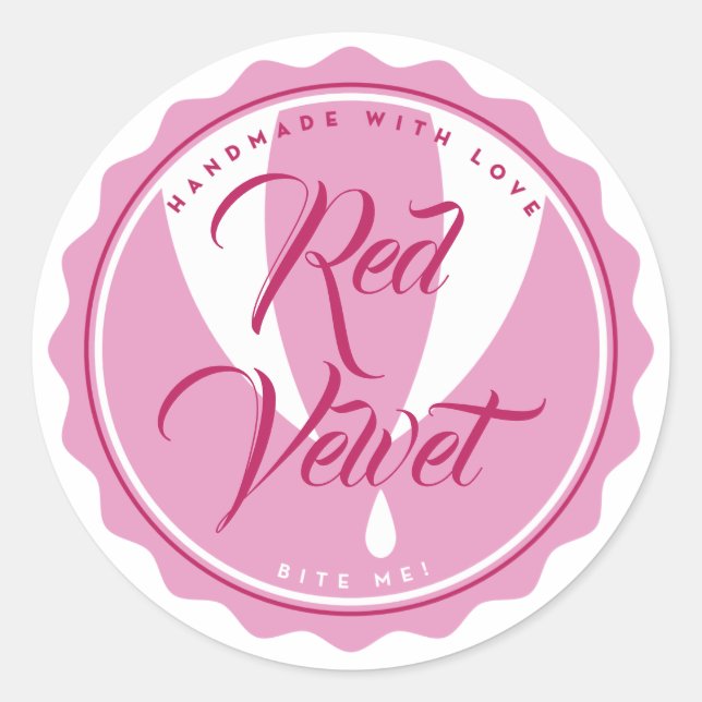 Anpassningsbar för kakaetiketter runt klistermärke (Framsida)