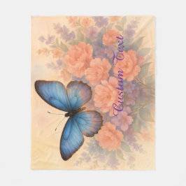 Anpassningsbar för konstgjord vattenfärgsfärg Blom Fleecefilt