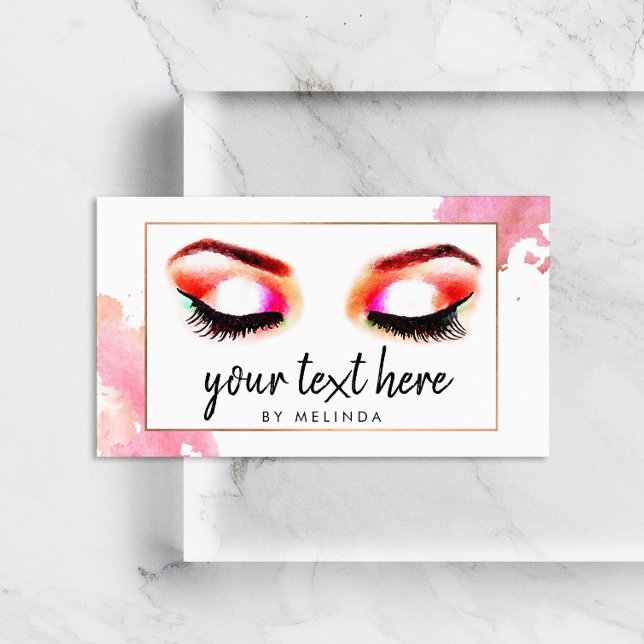 Anpassningsbar  för kreativets vattenfärg Eyebrows Visitkort (Skapare uppladdad)