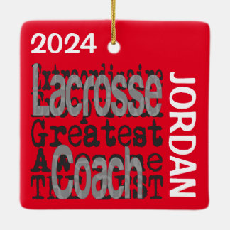 Anpassningsbar för Lacrosse Coach Extraordinaire Julgransprydnad Keramik