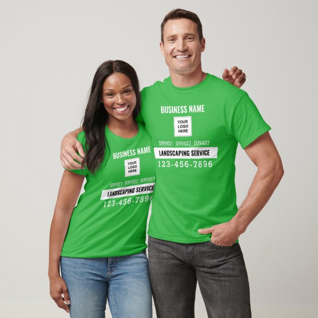 Anpassningsbar för landskapstjänst QR-Logotyp  T Shirt (Unisex)