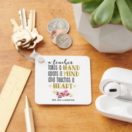 Anpassningsbar för läraravskrivning, typografi nyckelring