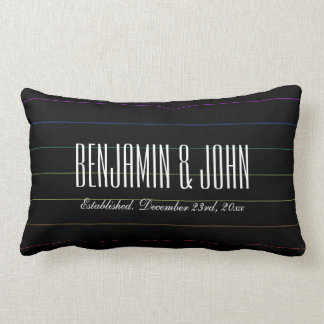 Anpassningsbar för LGBT-regnbågestreck namnger Lumbarkudde