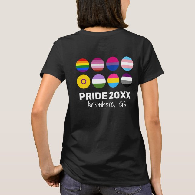 Anpassningsbar för LGBTQ+-Pride (bakgrundsbild för T Shirt (Baksida)