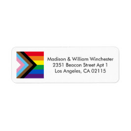 Anpassningsbar för Lgbtq-regnbåge inklusive gay pr Returadress Etikett