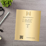 anpassningsbar för logotyp av affärskod qr- för gu flygblad<br><div class="desc">En faux guld tittar bakgrund. Anpassa och lägga till din logotyp,  namn,  adress,  din text,  din egen QR-kod. Du kan också lägga till text på baksidan.</div>