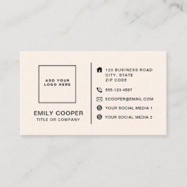 Anpassningsbar för Logotyp av kontrollpanelsverkty Visitkort