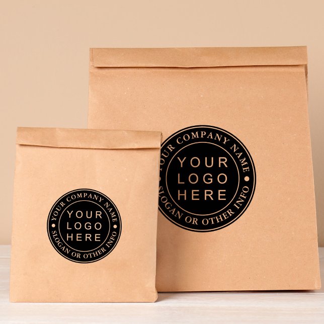 Anpassningsbar för Logotyp i svart cirkel - företa Stämpel (Skapare uppladdad)