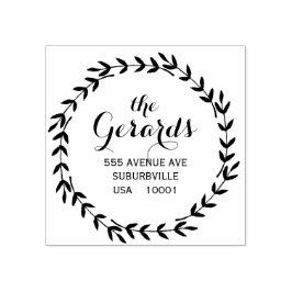 Anpassningsbar för Löv av cirkulär Rubber Frimärke Stämpel