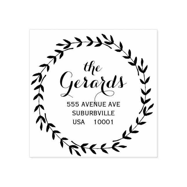 Anpassningsbar för Löv av cirkulär Rubber Frimärke Stämpel (Tryck)