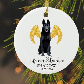 Anpassningsbar för Loved Hund Memorial Julgransprydnad Keramik