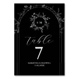 Anpassningsbar för Luxury Black Elegant Bordsnummer