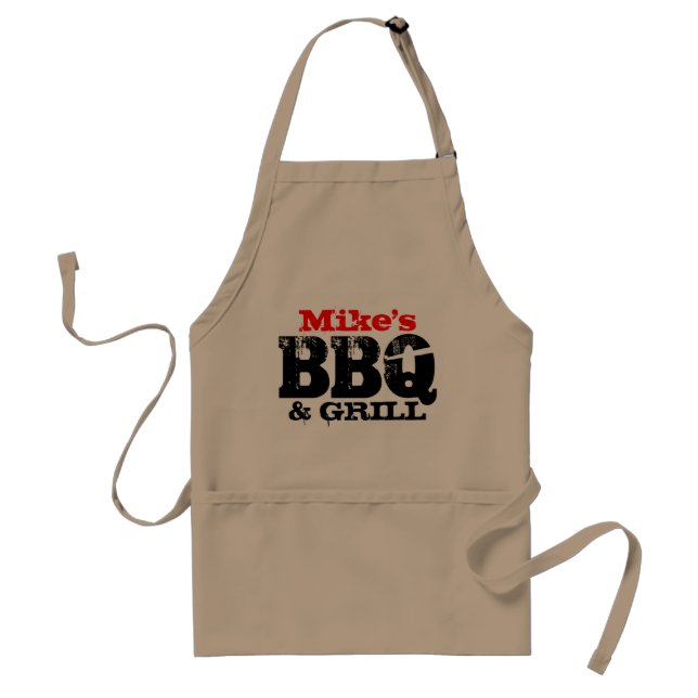 Anpassningsbar för manar för BBQ-apron Förkläde (Framsidan)