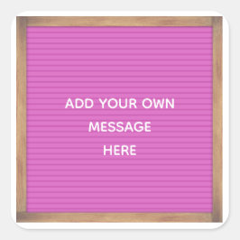 Anpassningsbar för markeringsramssignering för ros fyrkantigt klistermärke