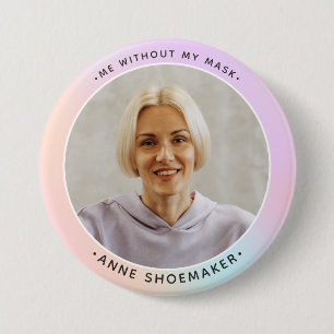 Anpassningsbar för medarbetarfotoID för regnbåge Knapp