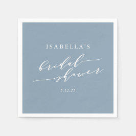 Anpassningsbar för minimal klassisk Dusty Blue-Möh Pappersservett