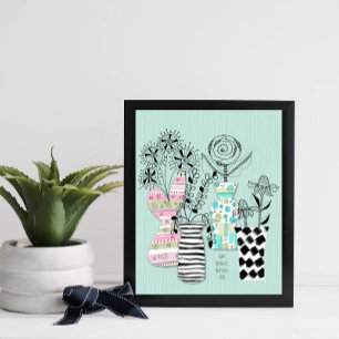 Anpassningsbar för modern Blommigt i mitten Poster