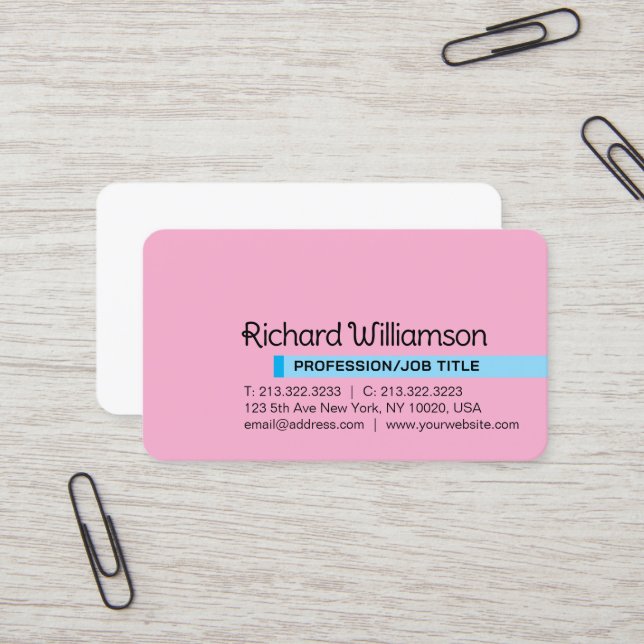 Anpassningsbar för modern Elegant - minimalistisk  Visitkort (Fram/Back In Situ)