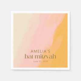 Anpassningsbar för modern vattenfärgsRosa Gult Bat Pappersservett