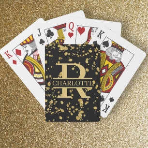Anpassningsbar för Monogram och Namn Personlig Casinokort