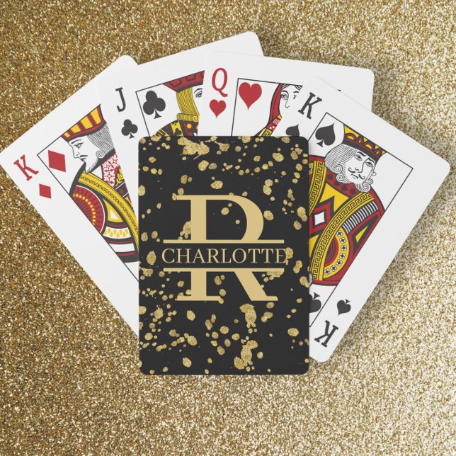 Anpassningsbar för Monogram och Namn Personlig Casinokort (Skapare uppladdad)