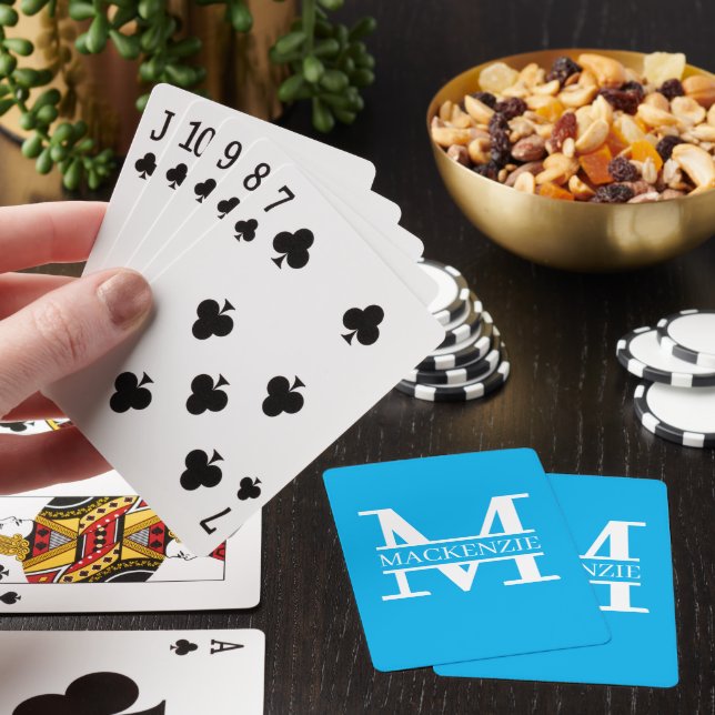 Anpassningsbar för Monogram och Namn Personlig Casinokort (På plats)