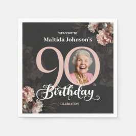 Anpassningsbar för Moody Rosa av  Blommigt i 90:e  Pappersservett