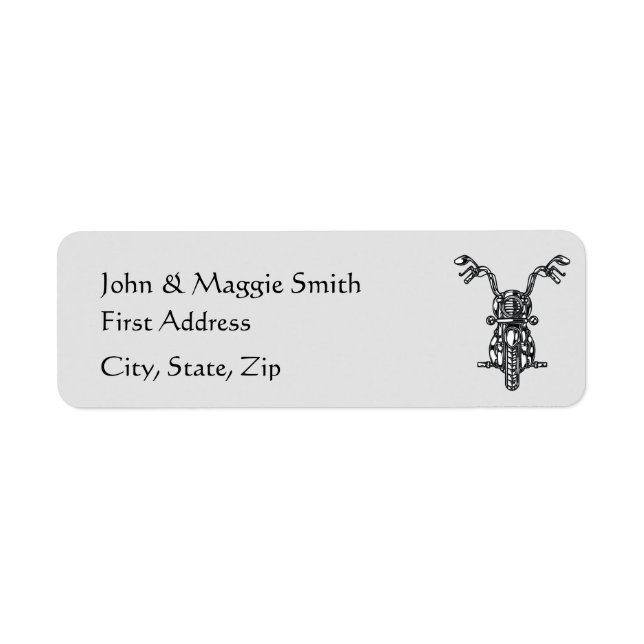 Anpassningsbar för motorcykelns Biker Returadress Etikett (Framsidan)