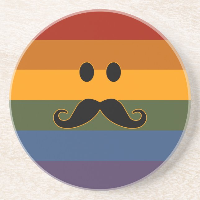 Anpassningsbar för Mustache-Pride underlägg (Framsidan)