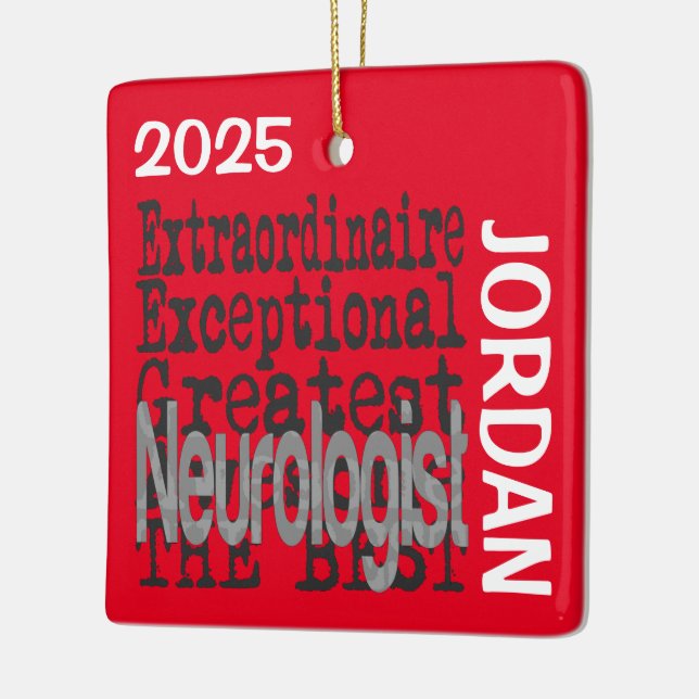 Anpassningsbar för neurolog Extraordinaire Julgransprydnad Keramik (Vänster)