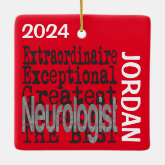 Anpassningsbar för neurolog Extraordinaire Julgransprydnad Keramik