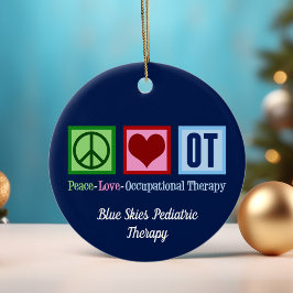 Anpassningsbar för Occupational Therapy Peace Kärl Julgransprydnad Keramik