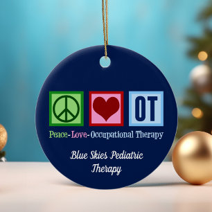 Anpassningsbar för Occupational Therapy Peace Kärl Julgransprydnad Keramik
