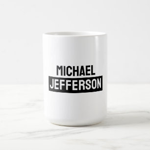 Anpassningsbar för oformaterad, svart, vit Personl Kaffemugg
