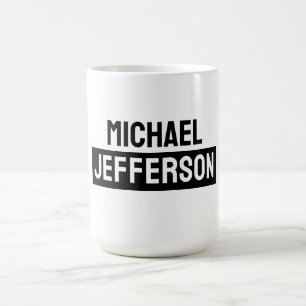 Anpassningsbar för oformaterad, svart, vit Personl Kaffemugg