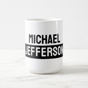 Anpassningsbar för oformaterad, svart, vit Personl Kaffemugg