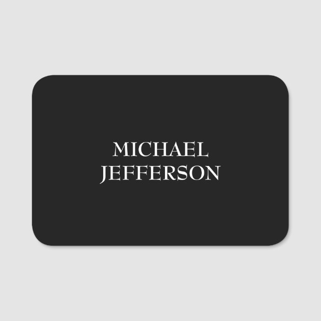 Anpassningsbar för oformaterad, svart, vit Personl Namnbricka (Framsida)