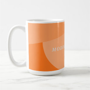 Anpassningsbar för orange av modern geometrisk abs kaffemugg