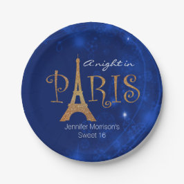 Anpassningsbar för Paris papper tallrikar för