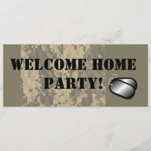 Anpassningsbar för party för militärvälkomnandehem inbjudningar