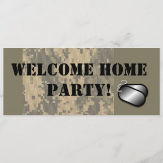 Anpassningsbar för party för militärvälkomnandehem inbjudningar
