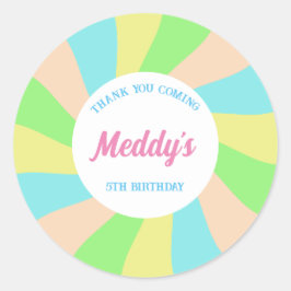 Anpassningsbar för pastellreflexbehandlad barn runt klistermärke