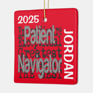 Anpassningsbar för patientnavigator Extraordinaire Julgransprydnad Keramik