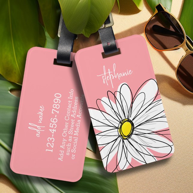 Anpassningsbar för persika och Gult för visuell Da Bagagebricka (Personalized Luggage Tag)
