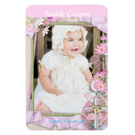 Anpassningsbar för PHOTO-MALL Baby Baptism-bekräft Magnet