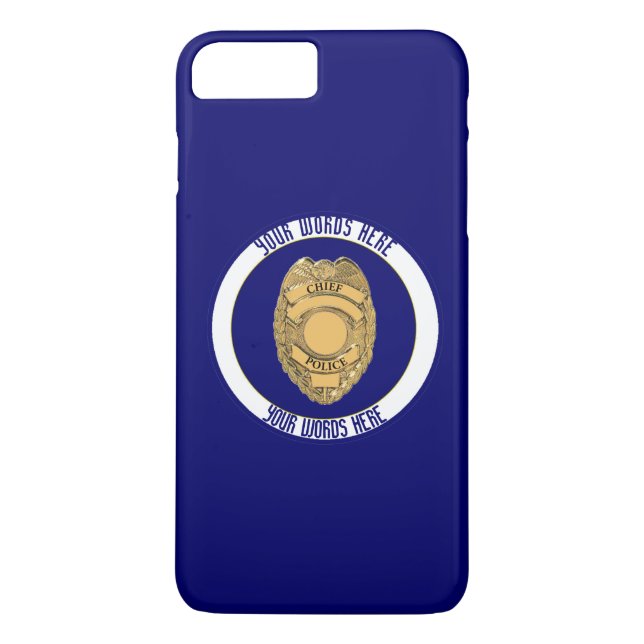 Anpassningsbar för polischef Badge Shield Case-Mate iPhone Skal (Baksida)