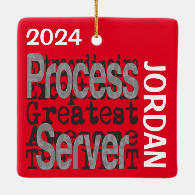 ANPASSNINGSBAR för processaa serverspecialserver Julgransprydnad Keramik (Baksida)