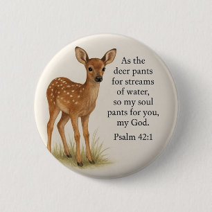 anpassningsbar för "Psalm 42:1 - Hjort"-knapp Knapp