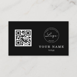 Anpassningsbar för QR Code Professionell Black Cla Visitkort