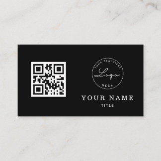 Anpassningsbar för QR Code Professionell Black Cla Visitkort